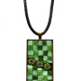 Дамско колие мозайка Green Millefiori